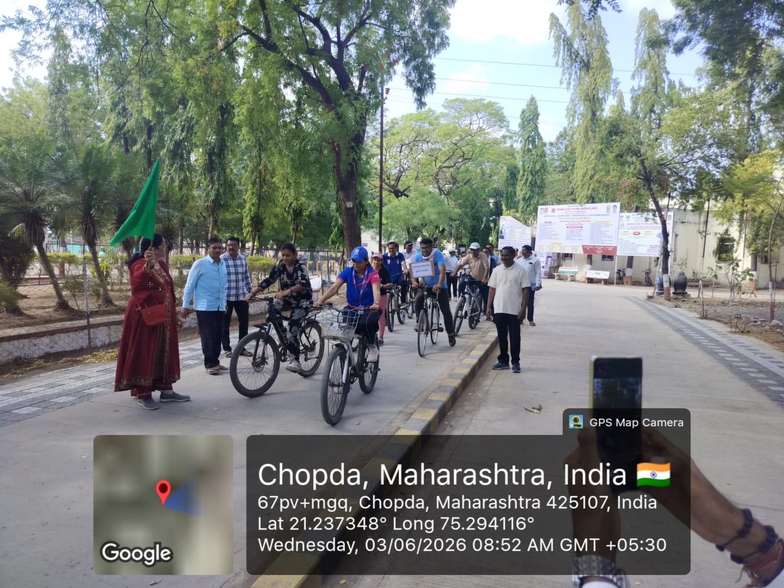 On 3rd June 2026, Smt. Sharadchandrika Suresh Patil College of Pharmacy, Chopda organized a Cycle Rally under NSS and IQAC to promote environmental awareness and eco-friendly practices.